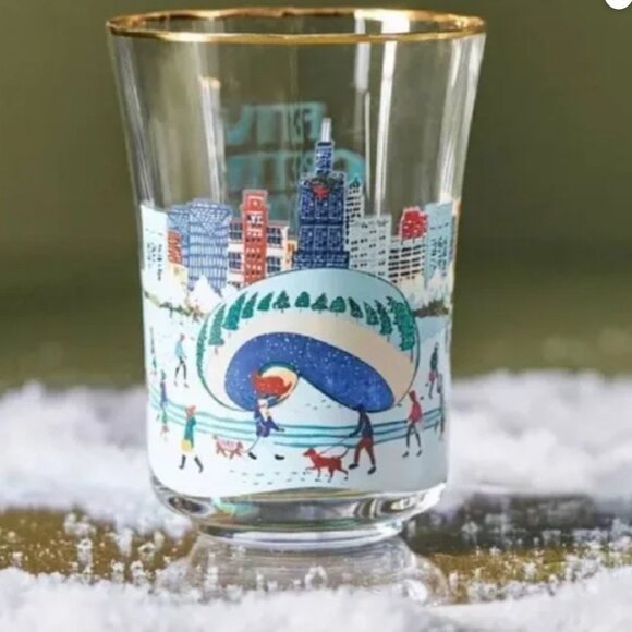 Chicago "Holiday in the City" Juice Glass - 2024 - Picture 2 of 2